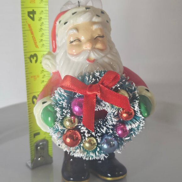 2022 Retro Jolly Santa Porcelain Hallmark Keepsake Special Edition Ornament # QX - Picture 7 of 7